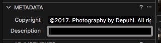 Change copyright info in Capture One import as well.