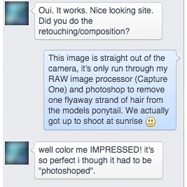 Bob compliments my brand