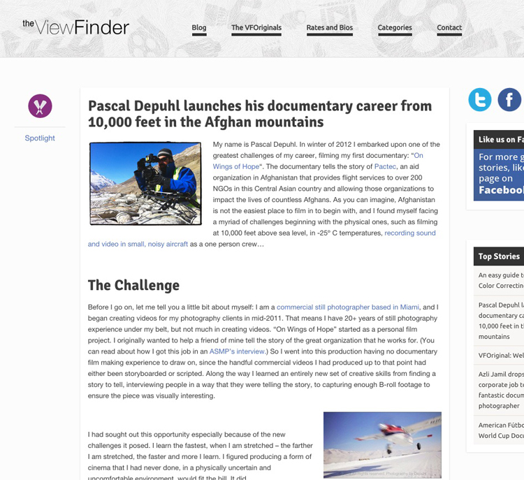 ViewFinder Screen shot